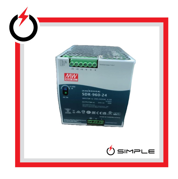 SDR-960-48 24V 40A MEAN WELL POWER SUPPLY
